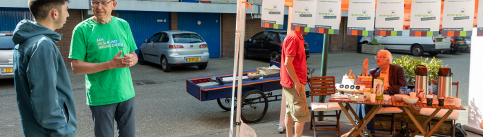 Informatie delen in een partytent