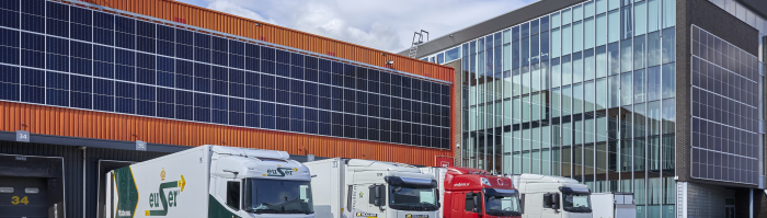 Zonnepanelen op de gevel