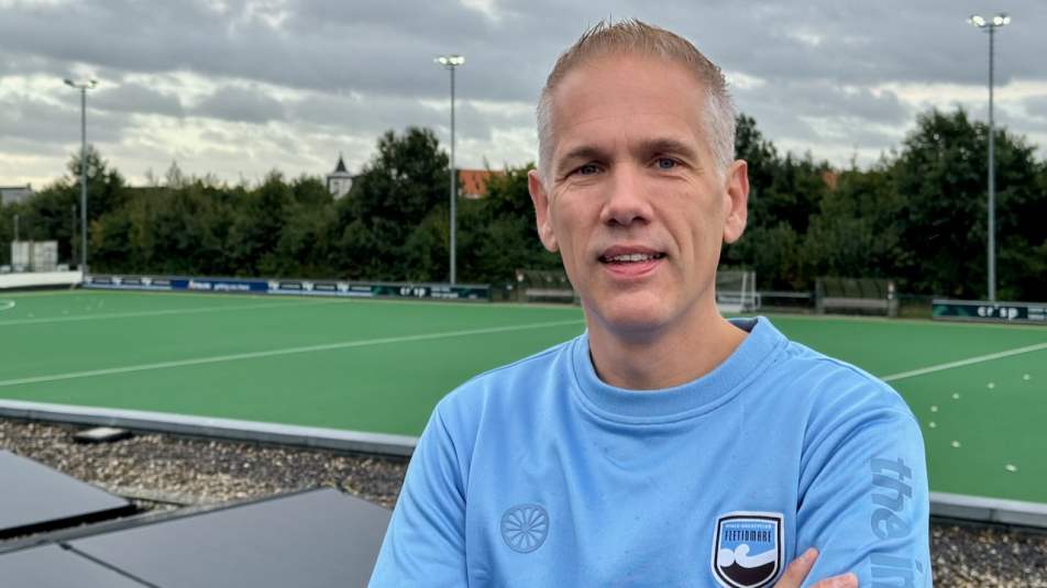 Marcel Leicher op de hockeyclub